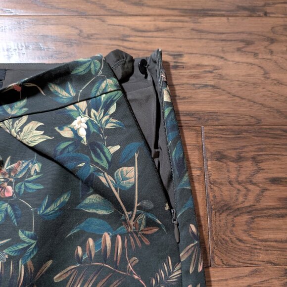RW&CO mini skirt green floral print size 0 - Picture 11 of 16